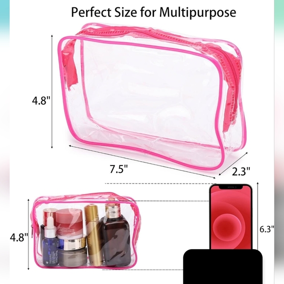 Cosmetics bag in multiple colors - full zipped top - Picture 2 of 3